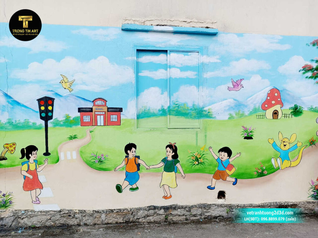 VẼ TRANH TƯỜNG 3D MỸ THUẬT TRỌNG TÍN ART
