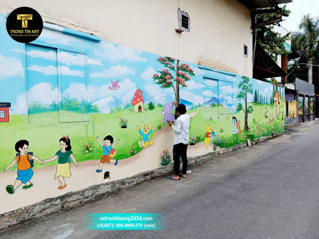 VẼ TRANH TƯỜNG 3D MỸ THUẬT TRỌNG TÍN ART