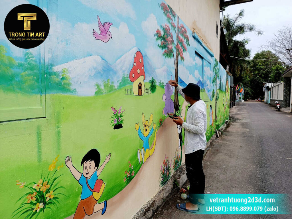 VẼ TRANH TƯỜNG 3D MỸ THUẬT TRỌNG TÍN ART