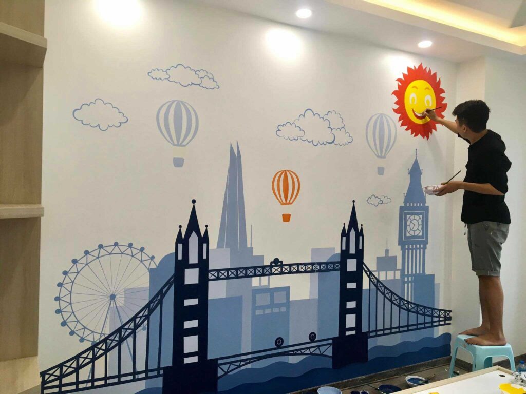 VẼ TRANH TƯỜNG 3D MỸ THUẬT TRỌNG TÍN ART