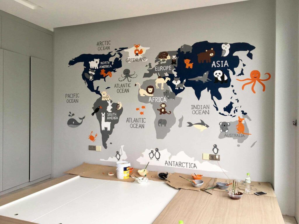 VẼ TRANH TƯỜNG 3D MỸ THUẬT TRỌNG TÍN ART