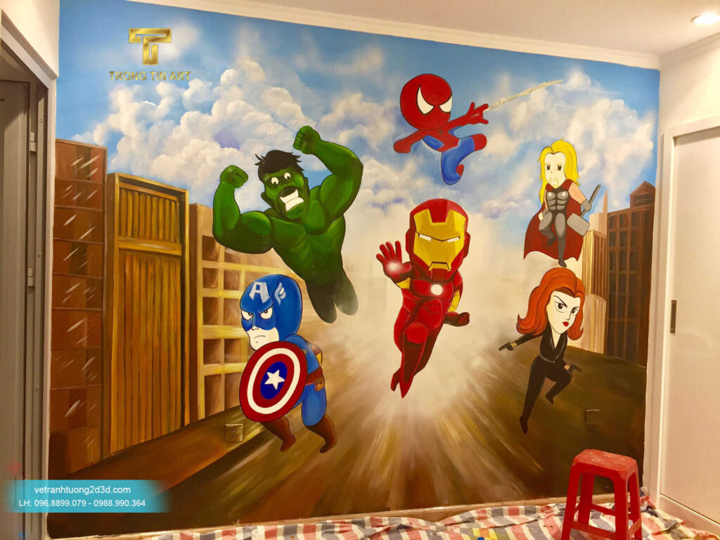 VẼ TRANH TƯỜNG 3D MỸ THUẬT TRỌNG TÍN ART