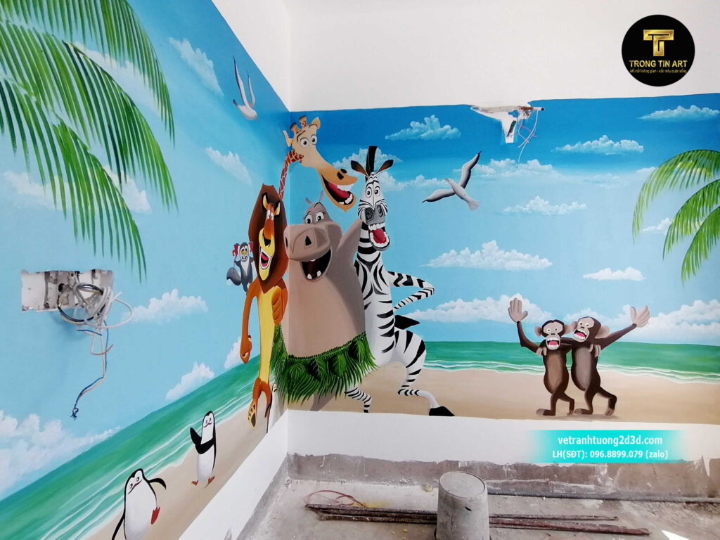VẼ TRANH TƯỜNG 3D MỸ THUẬT TRỌNG TÍN ART