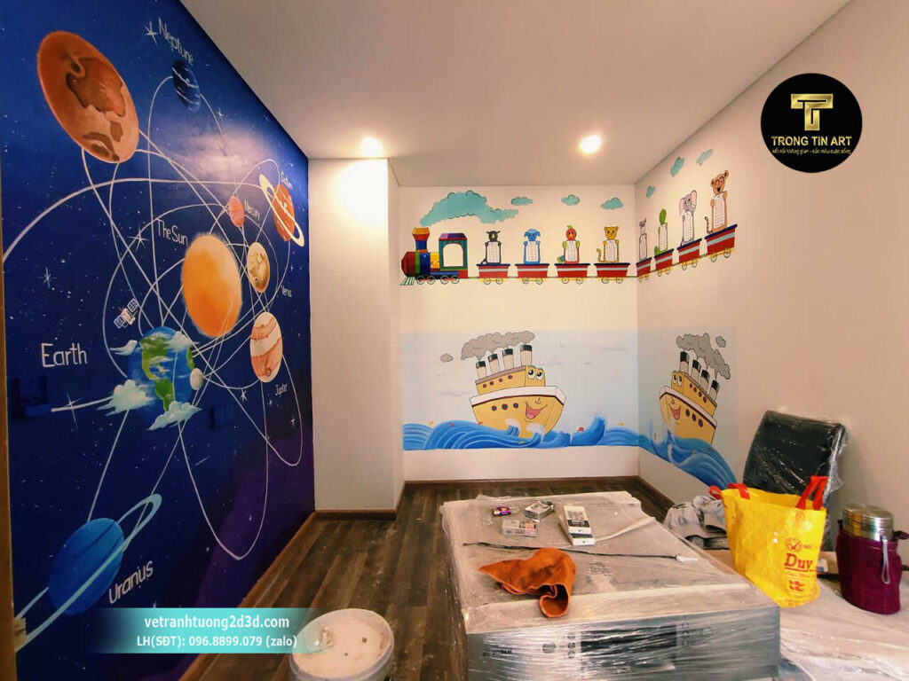 VẼ TRANH TƯỜNG 3D MỸ THUẬT TRỌNG TÍN ART