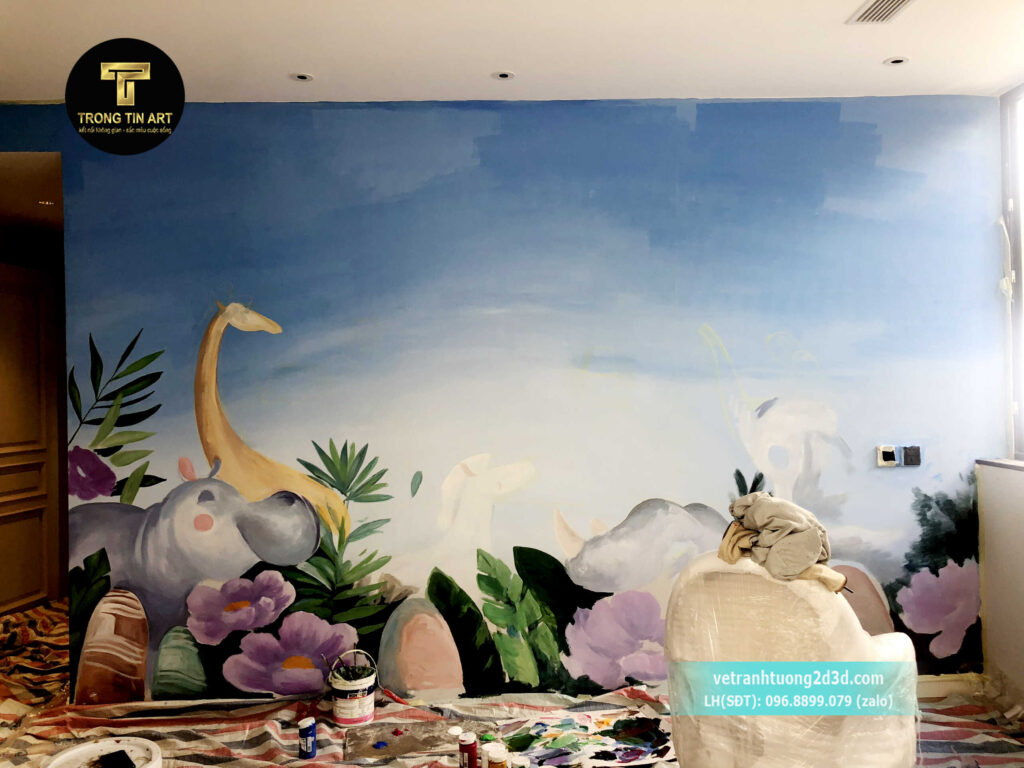 VẼ TRANH TƯỜNG 3D MỸ THUẬT TRỌNG TÍN ART