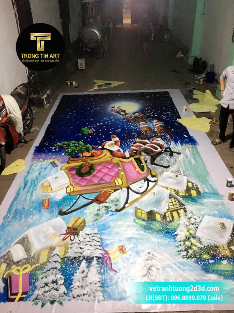 VẼ TRANH TƯỜNG 3D MỸ THUẬT TRỌNG TÍN ART