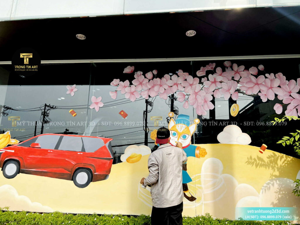VẼ TRANH TƯỜNG 3D MỸ THUẬT TRỌNG TÍN ART