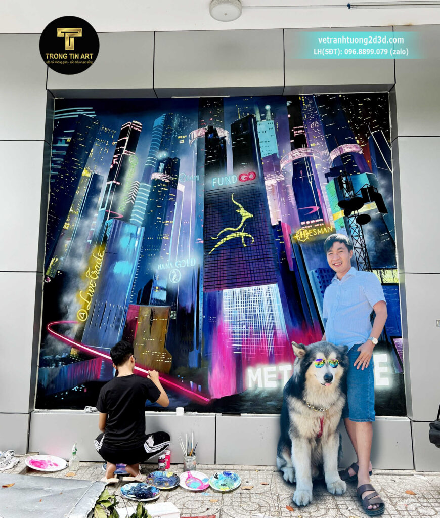 VẼ TRANH TƯỜNG 3D MỸ THUẬT TRỌNG TÍN ART