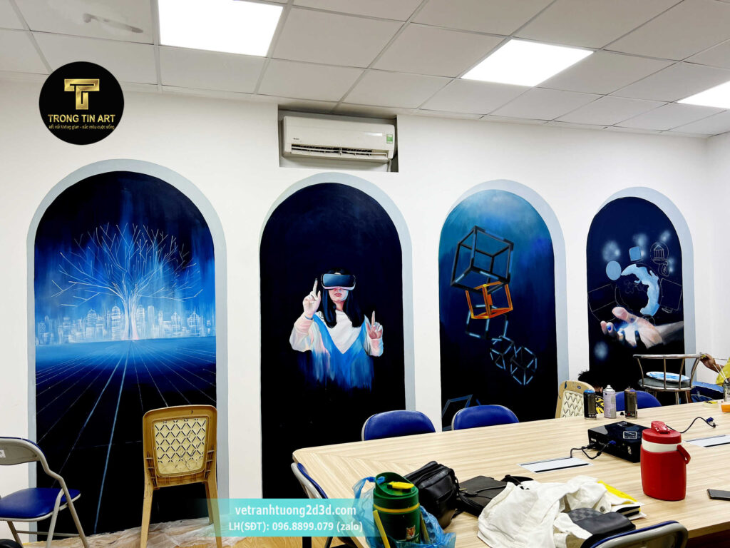 VẼ TRANH TƯỜNG 3D MỸ THUẬT TRỌNG TÍN ART