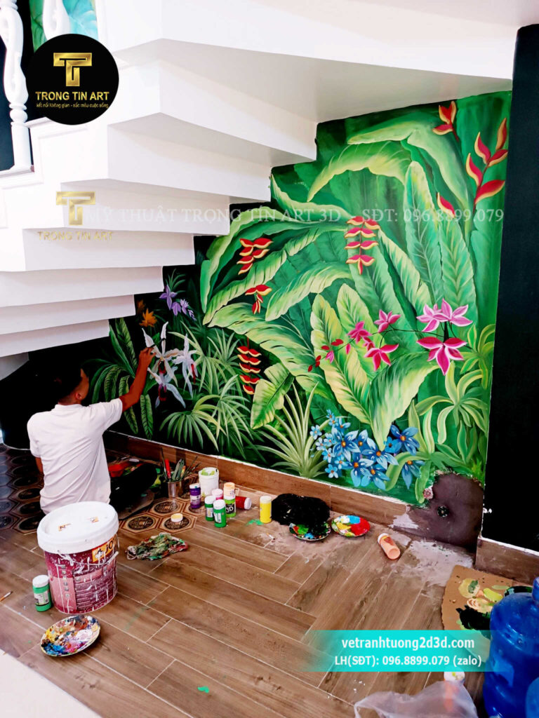 VẼ TRANH TƯỜNG 3D MỸ THUẬT TRỌNG TÍN ART