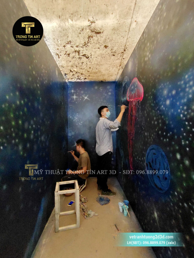 VẼ TRANH TƯỜNG 3D MỸ THUẬT TRỌNG TÍN ART