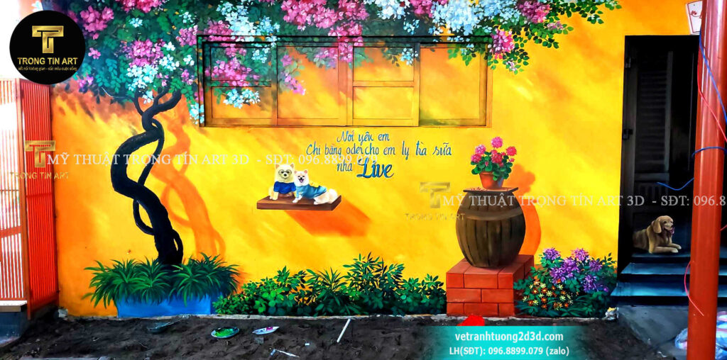 VẼ TRANH TƯỜNG 3D MỸ THUẬT TRỌNG TÍN ART