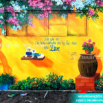 vẽ tranh tường phố cổ hoa giấy quán cafe (12)_optimized