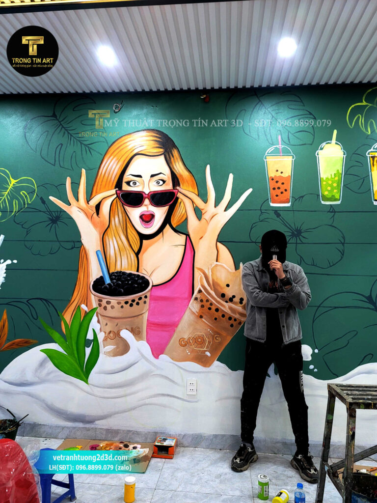 VẼ TRANH TƯỜNG 3D MỸ THUẬT TRỌNG TÍN ART