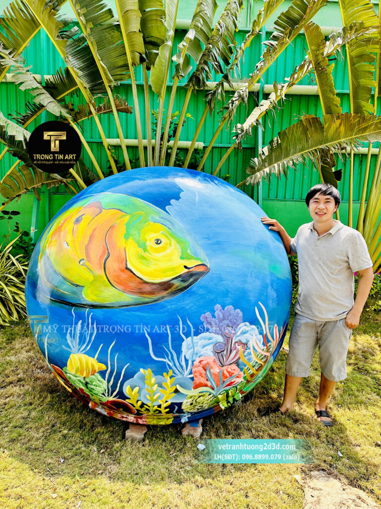 Vẽ Tranh Thúng Ván Lướt Sóng - Vẽ Tranh Thuyền Thúng 3D