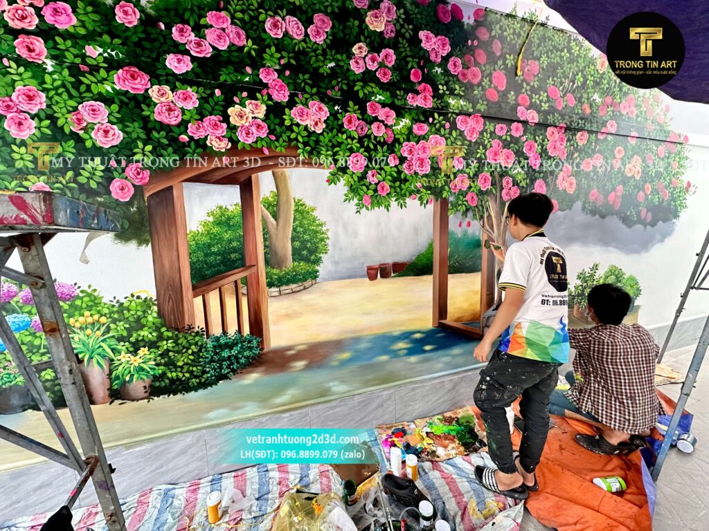 VẼ TRANH TƯỜNG 3D MỸ THUẬT TRỌNG TÍN ART