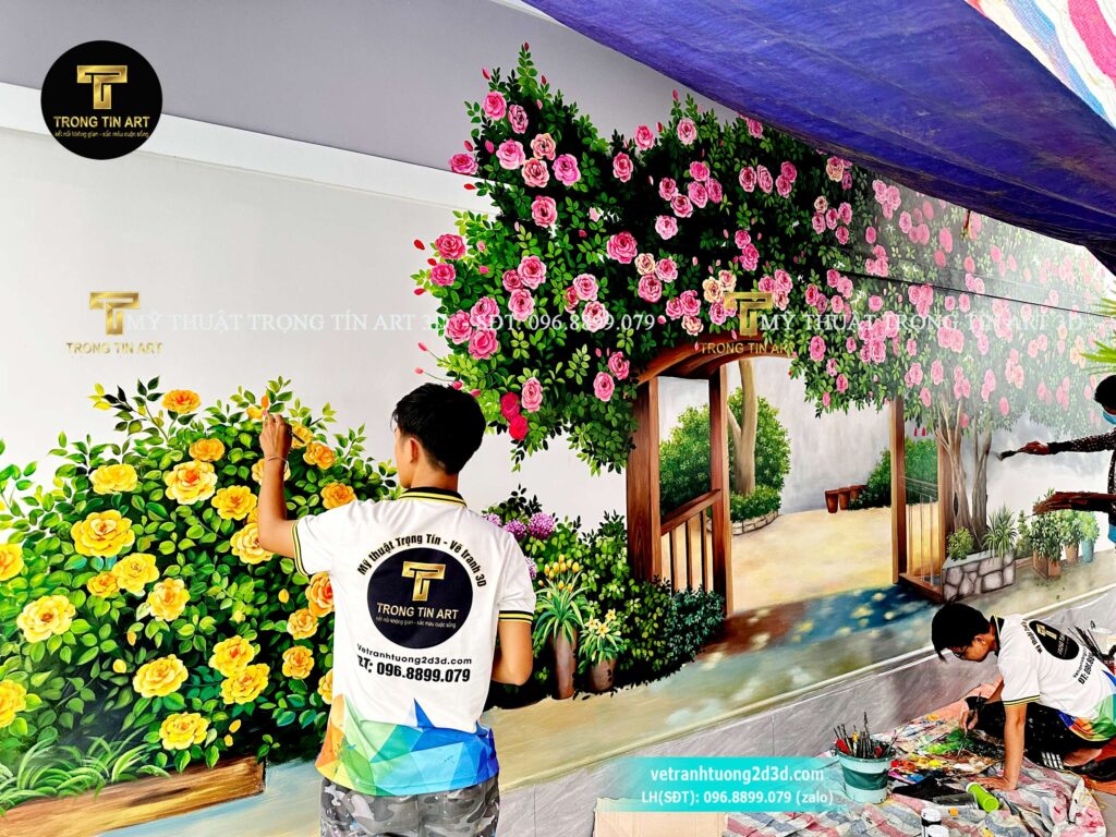 VẼ TRANH TƯỜNG 3D MỸ THUẬT TRỌNG TÍN ART