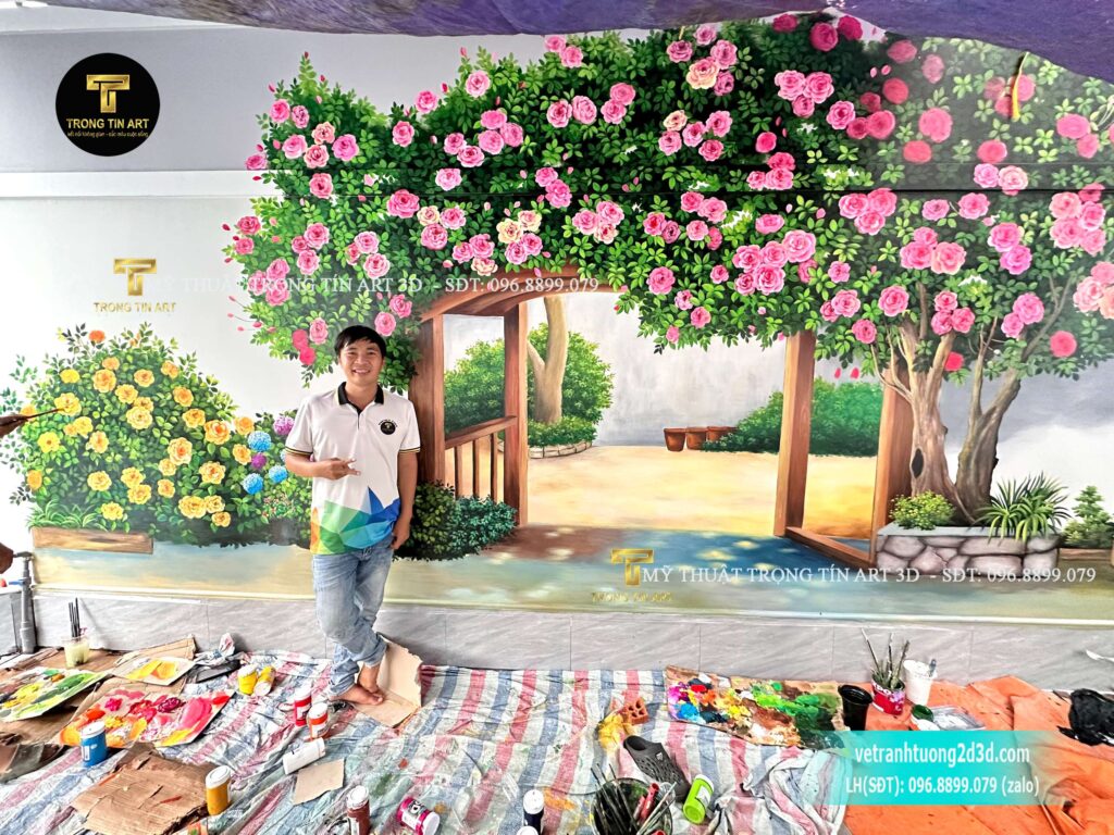 VẼ TRANH TƯỜNG 3D MỸ THUẬT TRỌNG TÍN ART