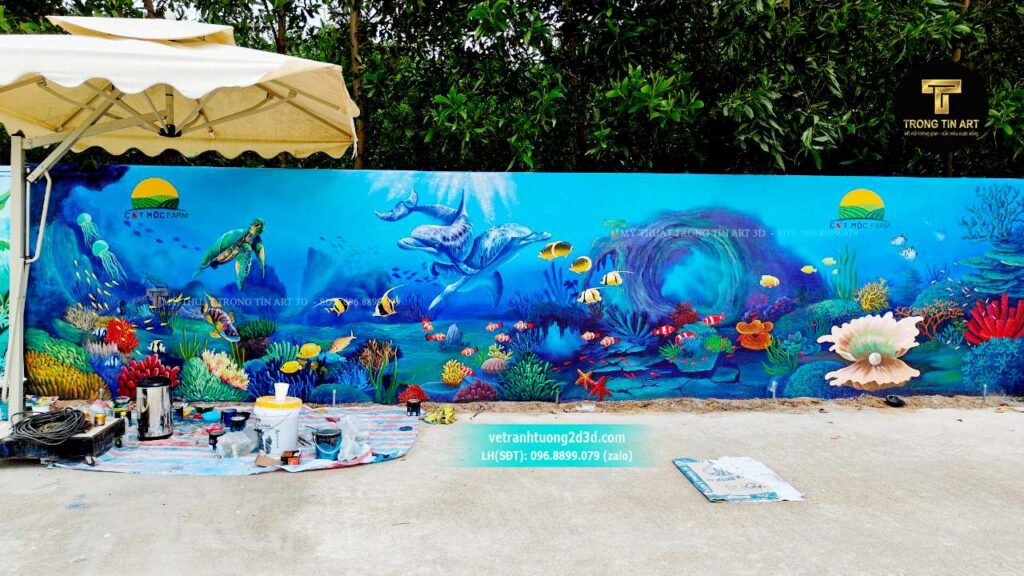 VẼ TRANH TƯỜNG 3D MỸ THUẬT TRỌNG TÍN ART