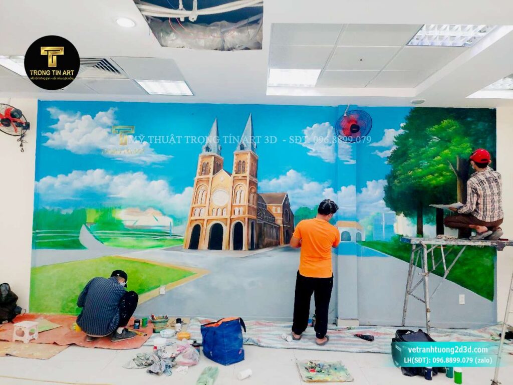 VẼ TRANH TƯỜNG 3D MỸ THUẬT TRỌNG TÍN ART