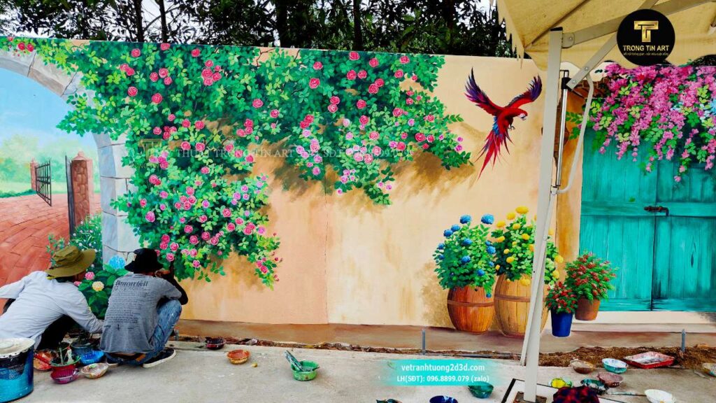 VẼ TRANH TƯỜNG 3D MỸ THUẬT TRỌNG TÍN ART
