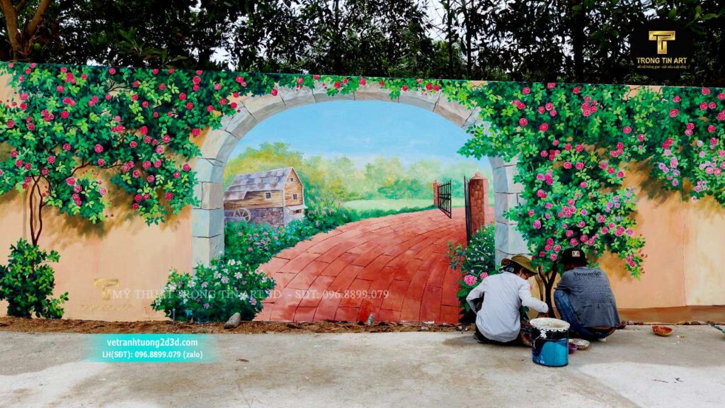 VẼ TRANH TƯỜNG 3D MỸ THUẬT TRỌNG TÍN ART