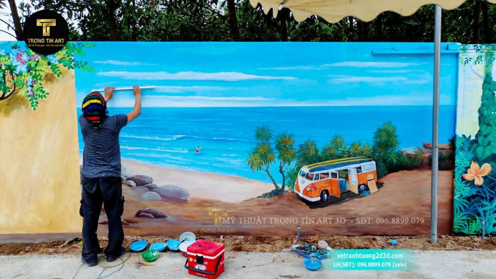 VẼ TRANH TƯỜNG 3D MỸ THUẬT TRỌNG TÍN ART