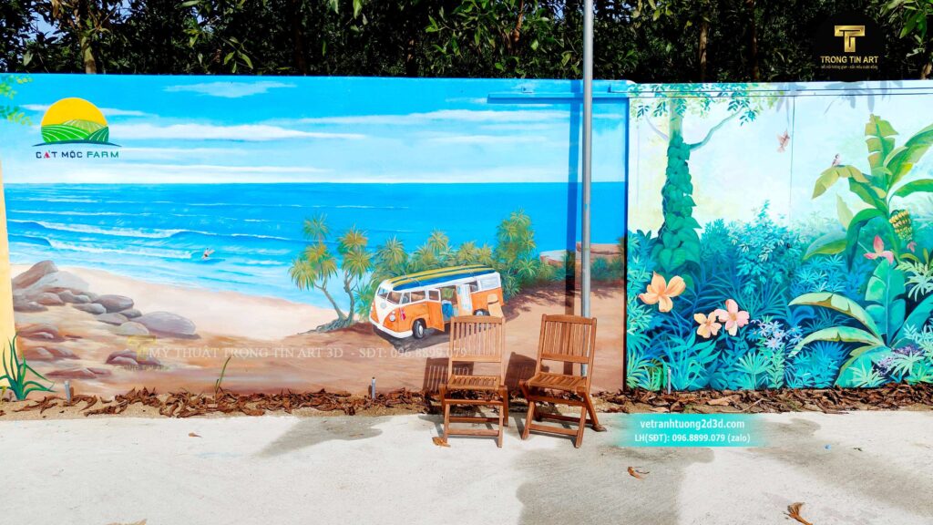 VẼ TRANH TƯỜNG 3D MỸ THUẬT TRỌNG TÍN ART