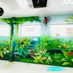 vẽ tranh tường rừng nhiệt đới tropical (2)