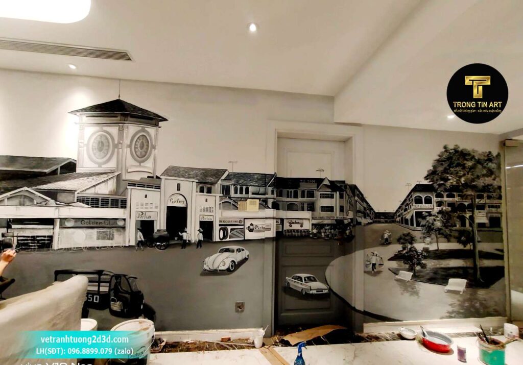 VẼ TRANH TƯỜNG 3D MỸ THUẬT TRỌNG TÍN ART