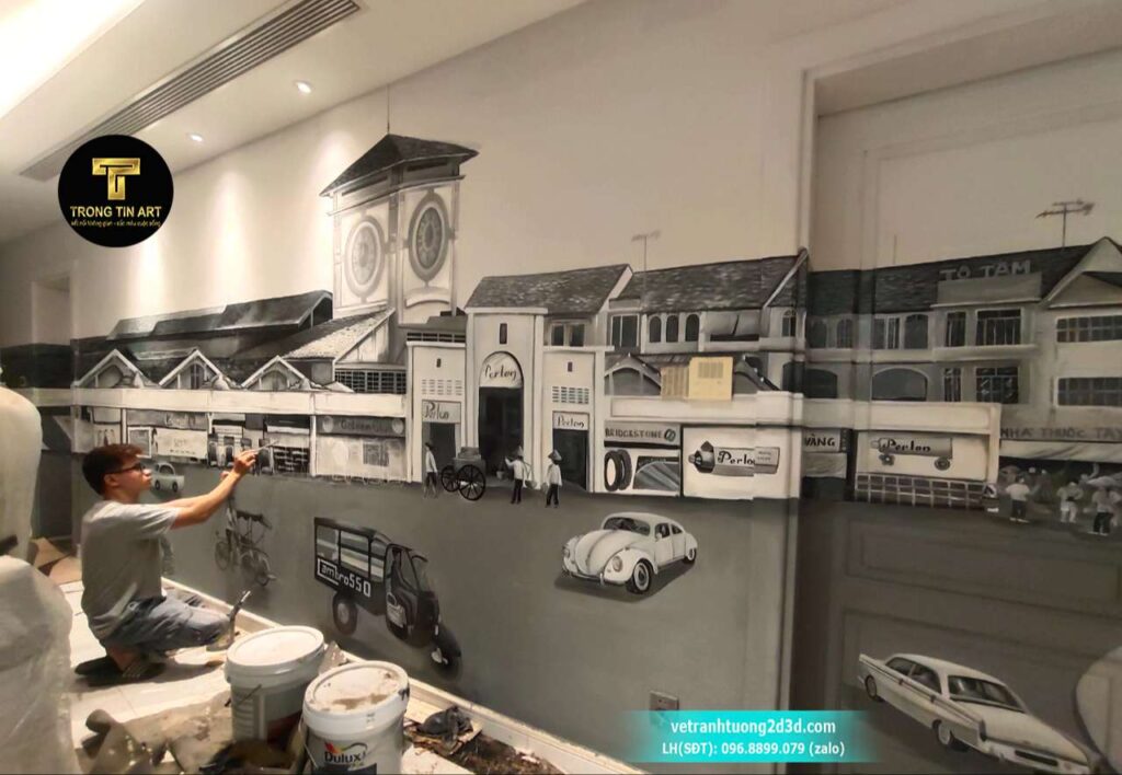 VẼ TRANH TƯỜNG 3D MỸ THUẬT TRỌNG TÍN ART