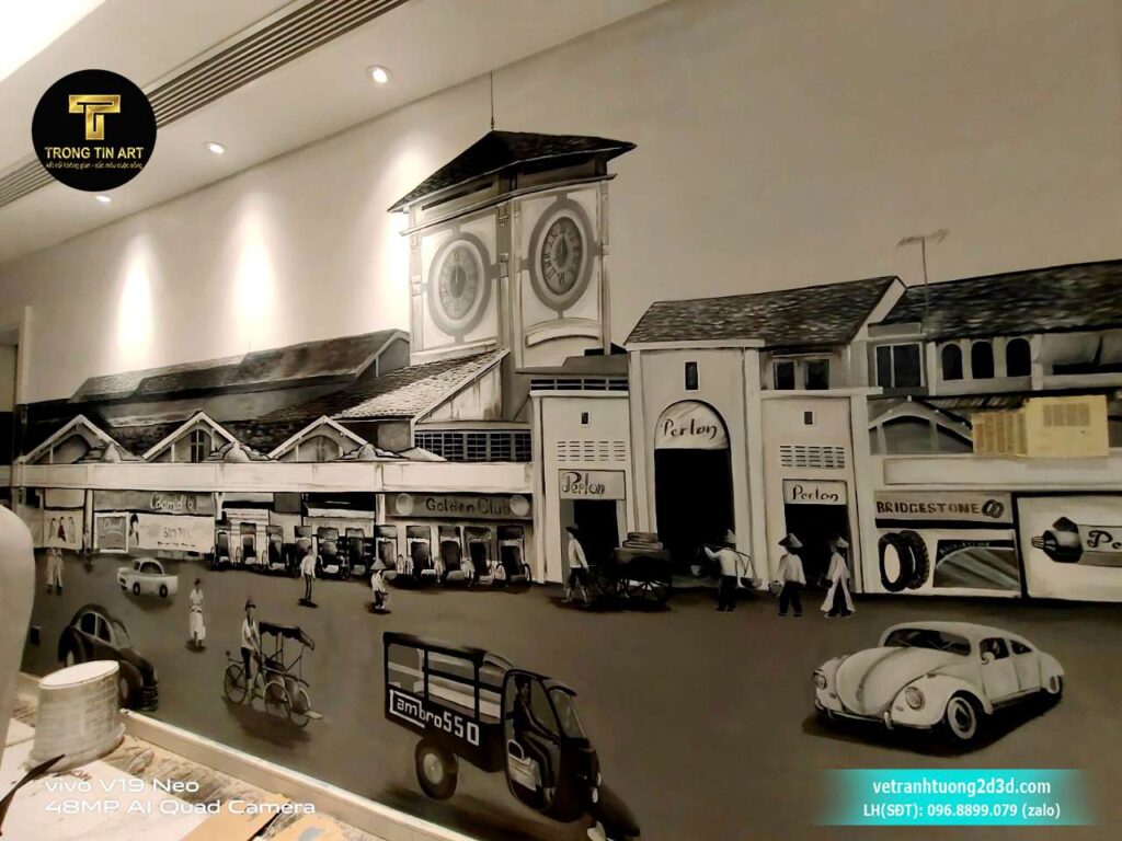 VẼ TRANH TƯỜNG 3D MỸ THUẬT TRỌNG TÍN ART