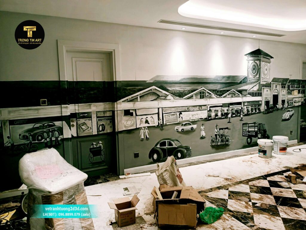 VẼ TRANH TƯỜNG 3D MỸ THUẬT TRỌNG TÍN ART