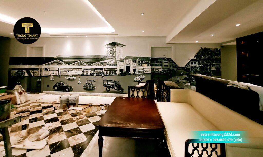 VẼ TRANH TƯỜNG 3D MỸ THUẬT TRỌNG TÍN ART