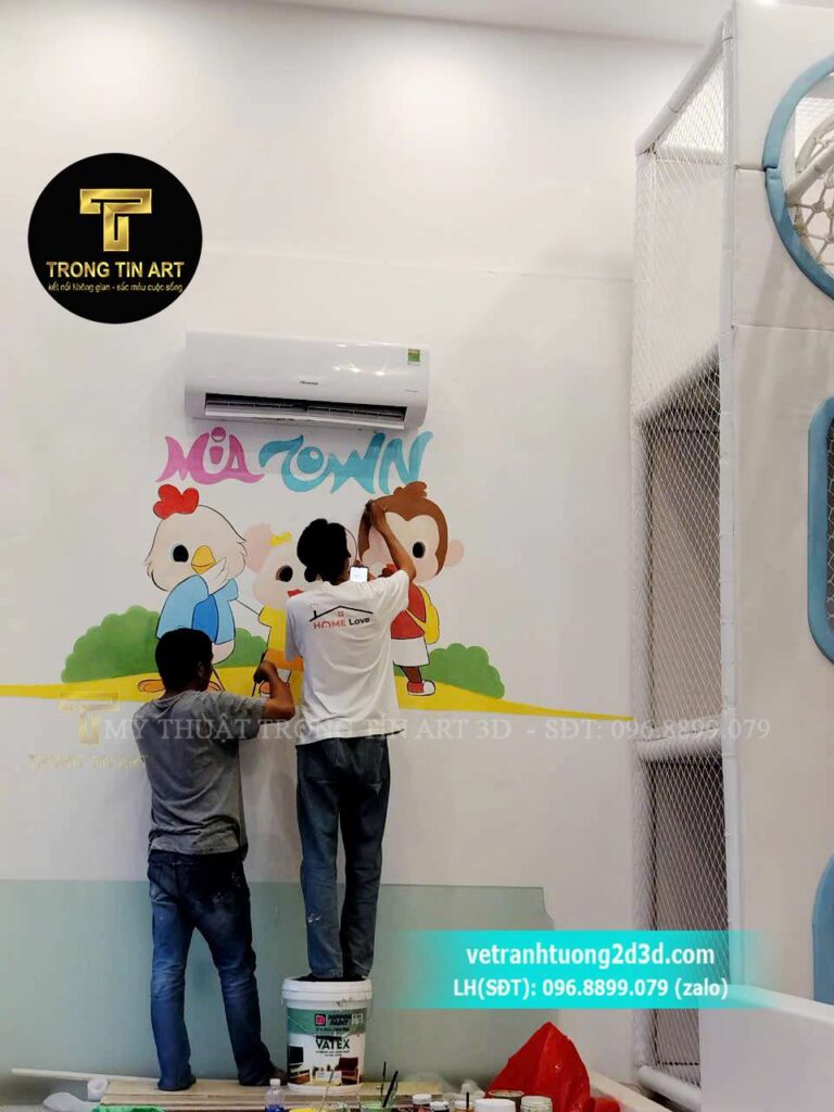 VẼ TRANH TƯỜNG 3D MỸ THUẬT TRỌNG TÍN ART