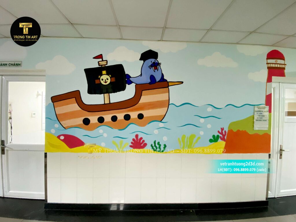 VẼ TRANH TƯỜNG 3D MỸ THUẬT TRỌNG TÍN ART