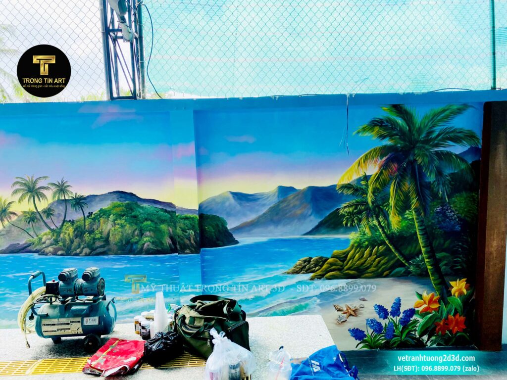 VẼ TRANH TƯỜNG 3D MỸ THUẬT TRỌNG TÍN ART