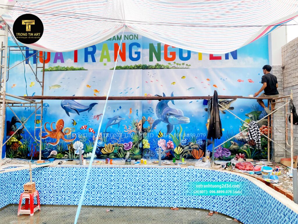 VẼ TRANH TƯỜNG 3D MỸ THUẬT TRỌNG TÍN ART