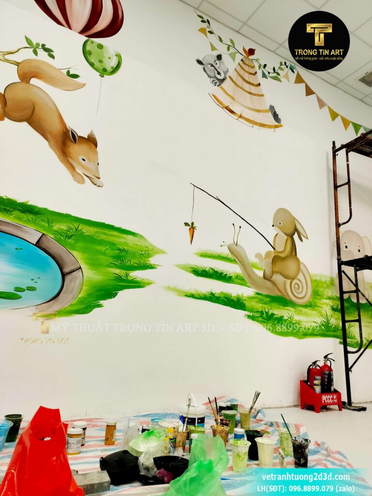 VẼ TRANH TƯỜNG 3D MỸ THUẬT TRỌNG TÍN ART