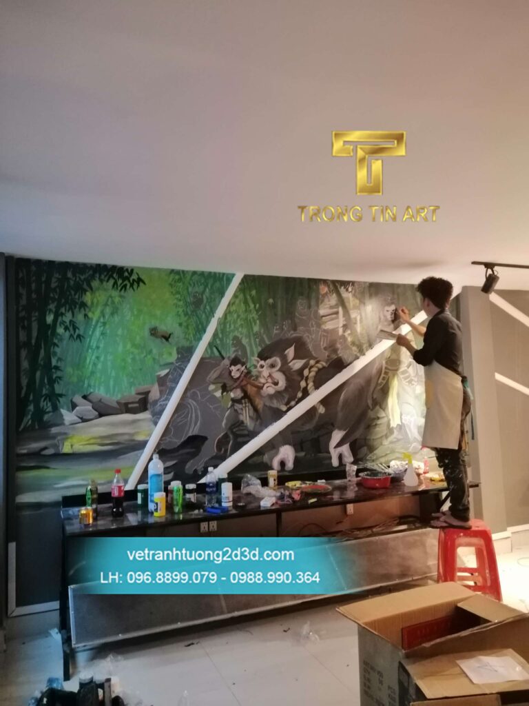 VẼ TRANH TƯỜNG 3D MỸ THUẬT TRỌNG TÍN ART