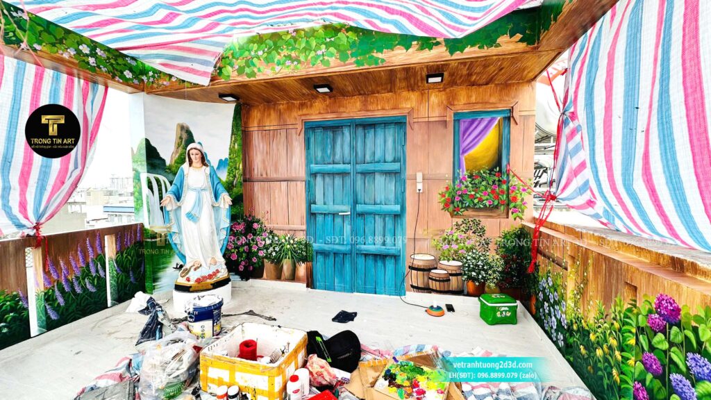VẼ TRANH TƯỜNG 3D MỸ THUẬT TRỌNG TÍN ART