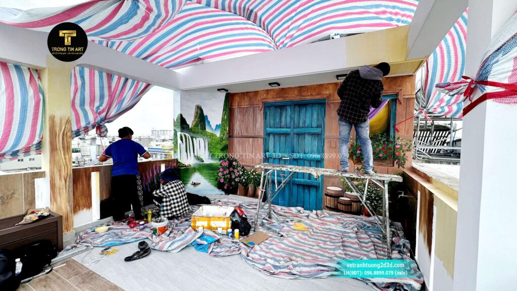 VẼ TRANH TƯỜNG 3D MỸ THUẬT TRỌNG TÍN ART