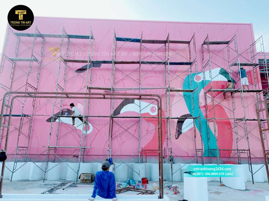 VẼ TRANH TƯỜNG 3D MỸ THUẬT TRỌNG TÍN ART