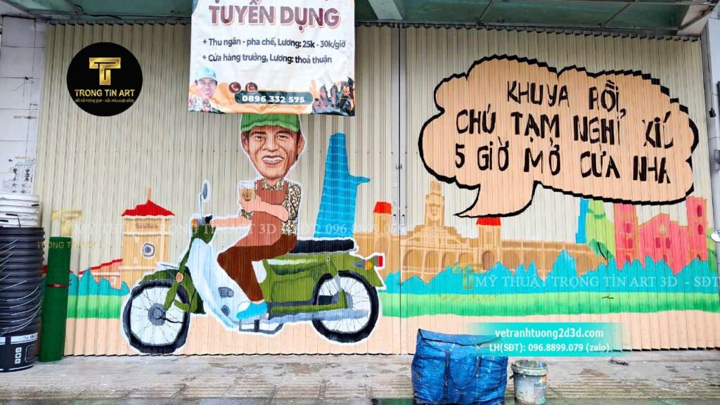VẼ TRANH TƯỜNG 3D MỸ THUẬT TRỌNG TÍN ART