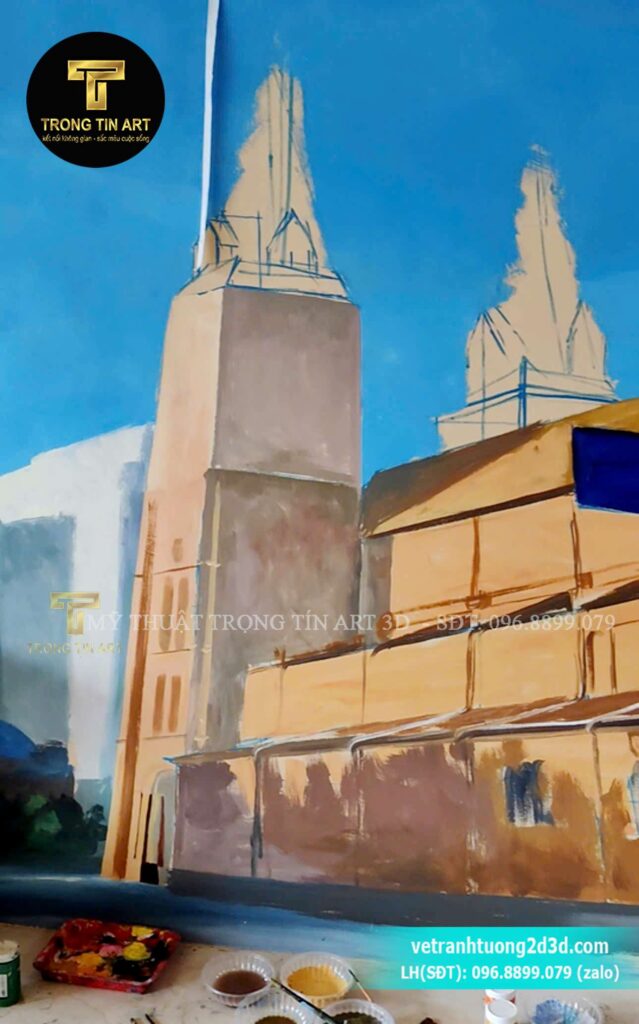 VẼ TRANH TƯỜNG 3D MỸ THUẬT TRỌNG TÍN ART