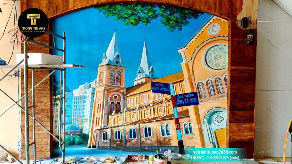 VẼ TRANH TƯỜNG 3D MỸ THUẬT TRỌNG TÍN ART