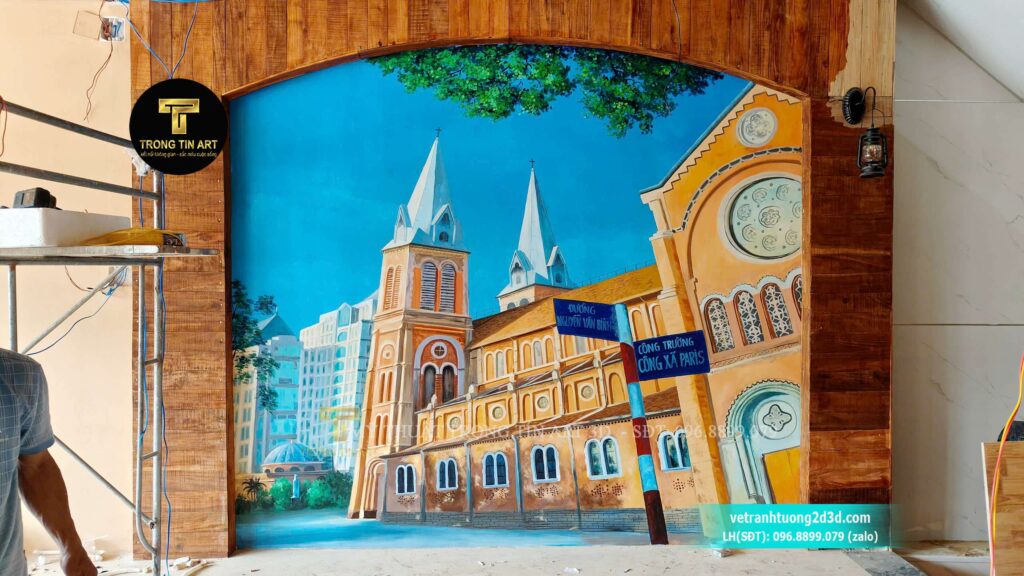 VẼ TRANH TƯỜNG 3D MỸ THUẬT TRỌNG TÍN ART