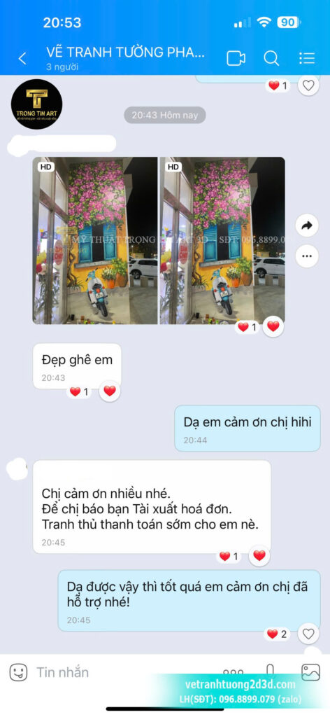 VẼ TRANH TƯỜNG 3D MỸ THUẬT TRỌNG TÍN ART