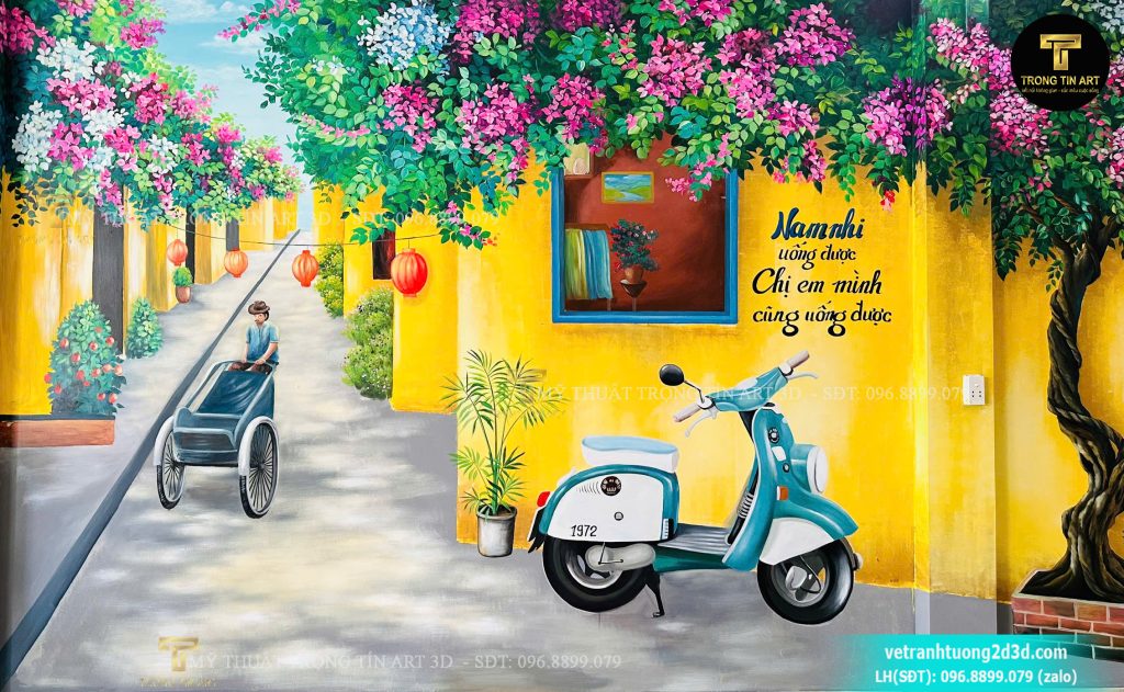 VẼ TRANH TƯỜNG 3D MỸ THUẬT TRỌNG TÍN ART