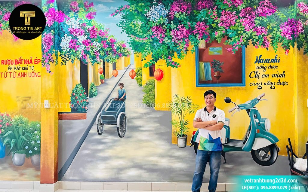 VẼ TRANH TƯỜNG 3D MỸ THUẬT TRỌNG TÍN ART